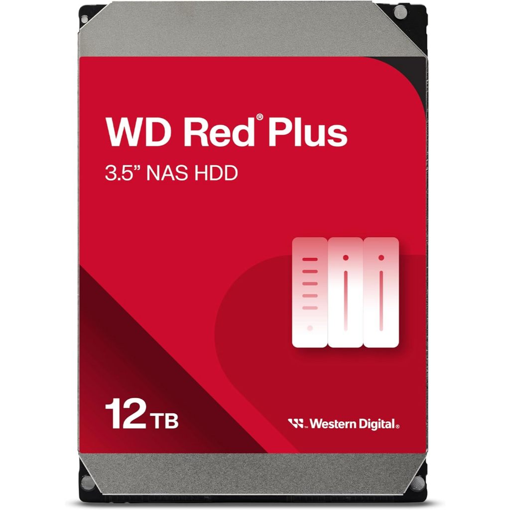 Western Digital 12TB WD Red Plus NAS ฮาร์ดดิสก์ภายใน