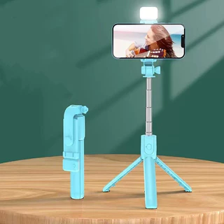 [พร้อมส่งในไทย] 4IN1 ม้เซลฟี่ ไม้เซลฟี่หมุน360มีไฟLED ไม้ถ่ายเซลฟี่ รีโมทบลูทูธ ไม้ไร้สาย