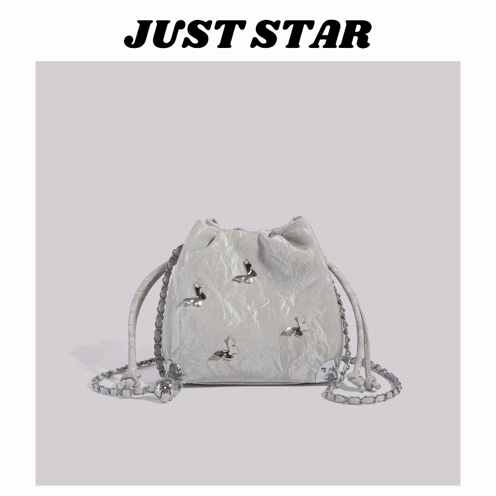 Juststar Womens Butterfly Bucket Bag Small and Popular One Shoulder Crossbody Bag