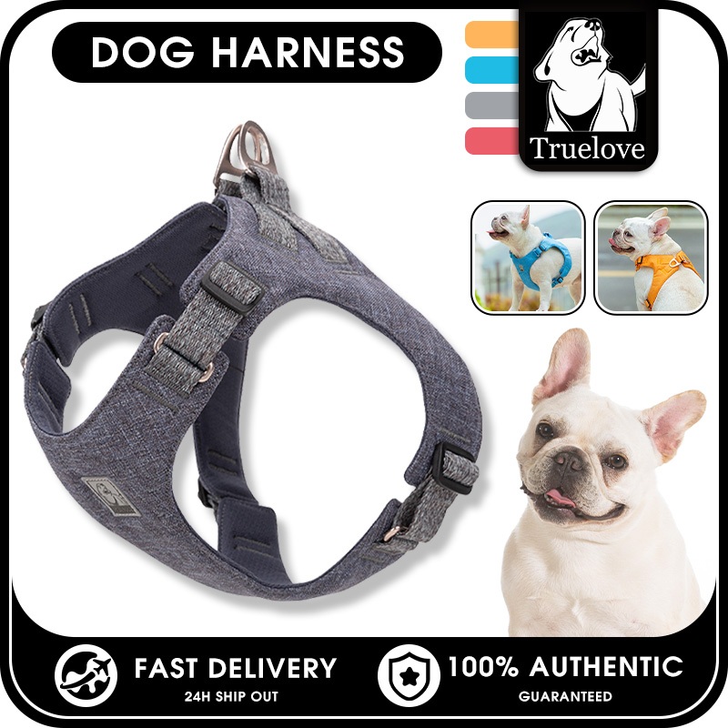 TRUELOVE สายรัดสุนัขรีไซเคิลเป็นมิตรกับสิ่งแวดล้อมปรับเสื้อกั๊กสัตว์เลี้ยงที่ทนทานขั้นตอนในสายรัดสัตว์เลี้ยงนุ่มสําหรับสุนัขขนาดกลางขนาดเล็กเดินวิ