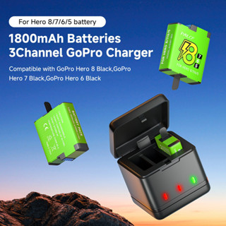 Palo แบตเตอรี่ โกโปร ฮีโร่ Gopro 5 6 7 8 แบตเตอรี่ 1800มะห์ …