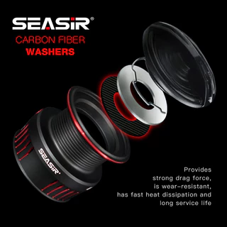Seasir P-Series Prospec คาร์บอนไฟเบอร์ Spining Fishing Reel Ultralight Carbon เครื่องซักผ้า 8 + 1BB 5.2:1/6.2:1 อัตราทดเกียร์ล้อตกปลา