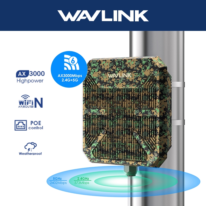 Wavlink AX3000M WiFi6 Dual Band เสาอากาศ Wifi กลางแจ้งทิศทางไร้สาย Access Point Long Range Wifi Exte