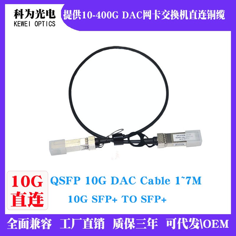 1m SFP + 10G DAC ทองแดง Twinax SFP-10G-DAC โดยตรงติด Passive สาย Mega 10G สวิทช์ Server การ์ดเครือข่าย SFP + TO SFP + สายเชื่อมต่อโดยตรงสายทองแดงโมดูลไฟซ้อน