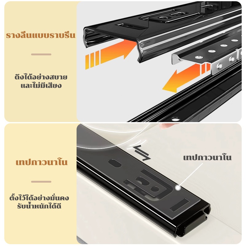 Cambond ตะกร้าสแตนเลสแบบดึงออกได้สำหรับตู้ครัว ตะแกรงจัดเก็บจาน ราววางจานแบบดึงออกได้ - รูปที่ 5