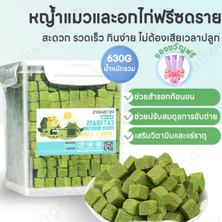 😻หญ้าแมวฟรีซดราย🌿หญ้าแมวอัดแท่ง ขนมหญ้าแมว630G แมวฟรีซดรายผสมอกไก่ ขนมแมวฟรีซดราย