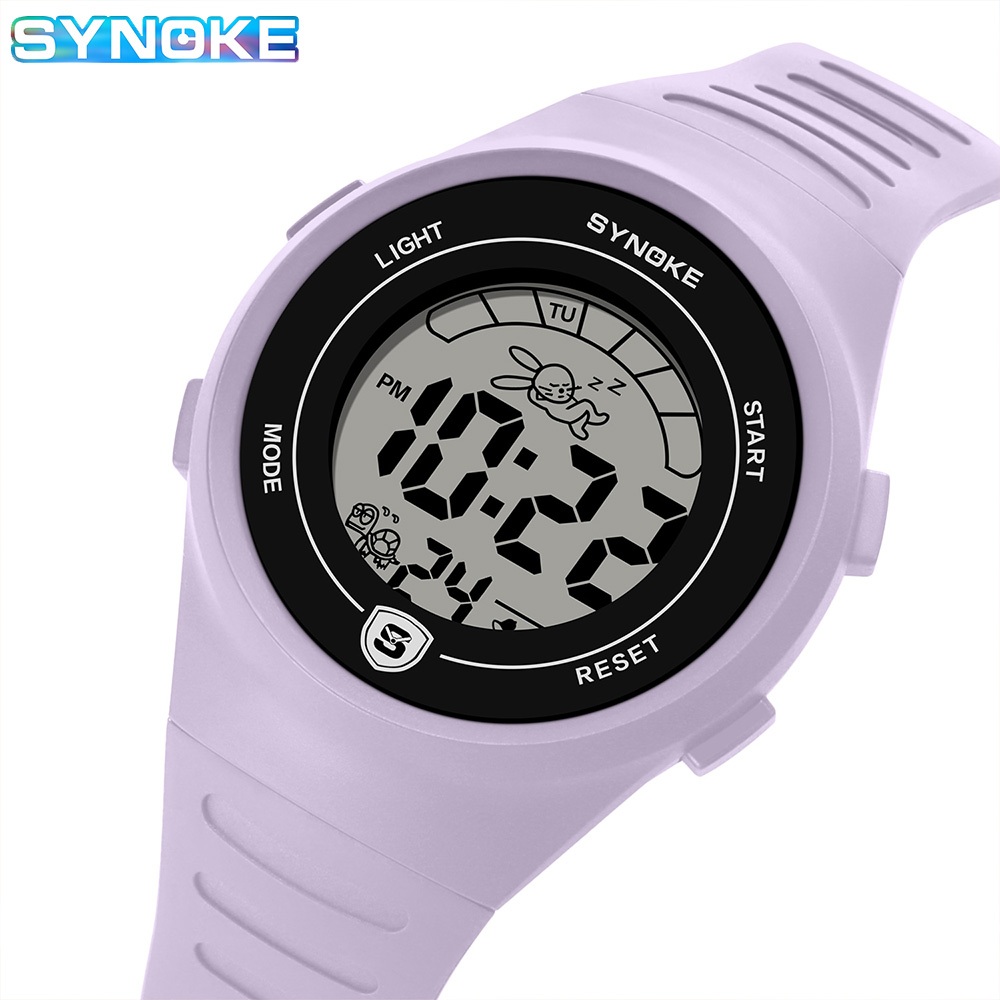 Synoke Kid Digital Sport Watch LED Alarm นาฬิกากันน้ําสําหรับเด็กผู้หญิงกันน้ํา