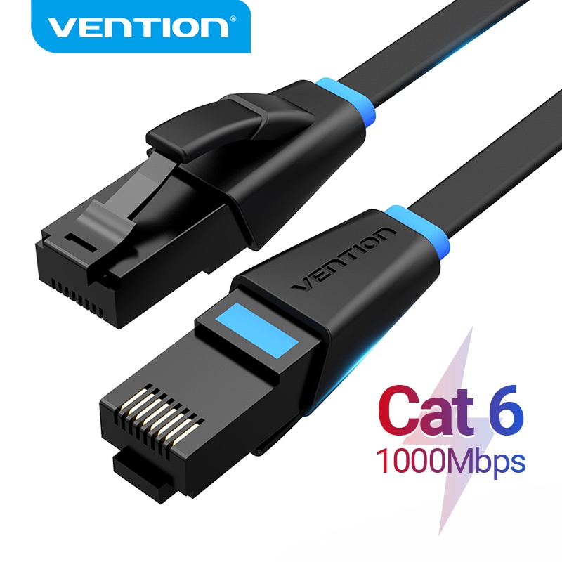 Vention Cat6 สายอีเธอร์เน็ต Cat6 สาย Lan RJ45 1000MHz สายเคเบิลเครือข่ายรอบแพทช์แบนอินเทอร์เน็ต 0.5M-5Mfor แล็ปท็อป