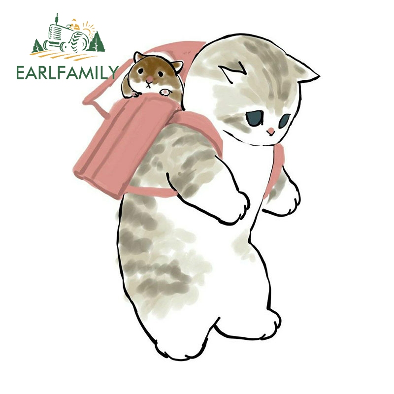 ครอบครัวเอิร์ล 13เซนติเมตรเศร้าแมวสติกเกอร์รถรถจักรยานยนต์กระดานโต้คลื่นกันชนกราฟฟิตีไวนิลวัสดุกันน้ํา ง เอแคลส์ การ์ตูนแฟชั่นป้ายรถ - รูปที่ 4