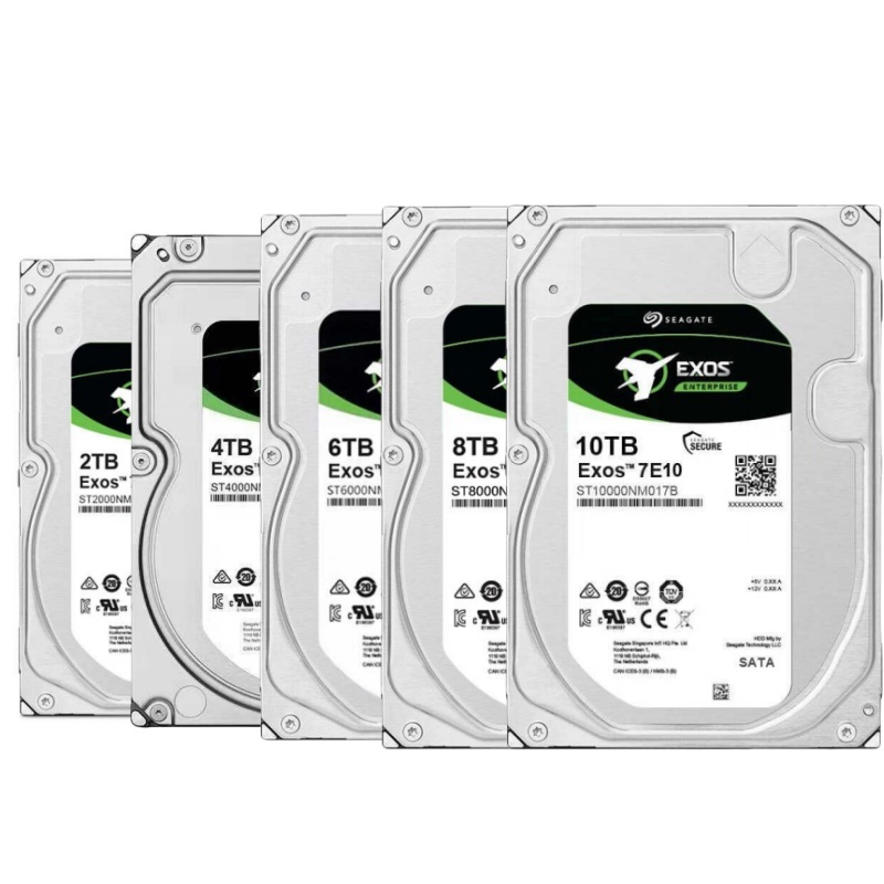 Seagate Exos 7E10 3.5 "นิ้ว 2TB/4TB/6TB/8TB/10TB 7200 RPM SATA III ฮาร์ดดิสก์ไดรฟ์ ST4000NM000B
