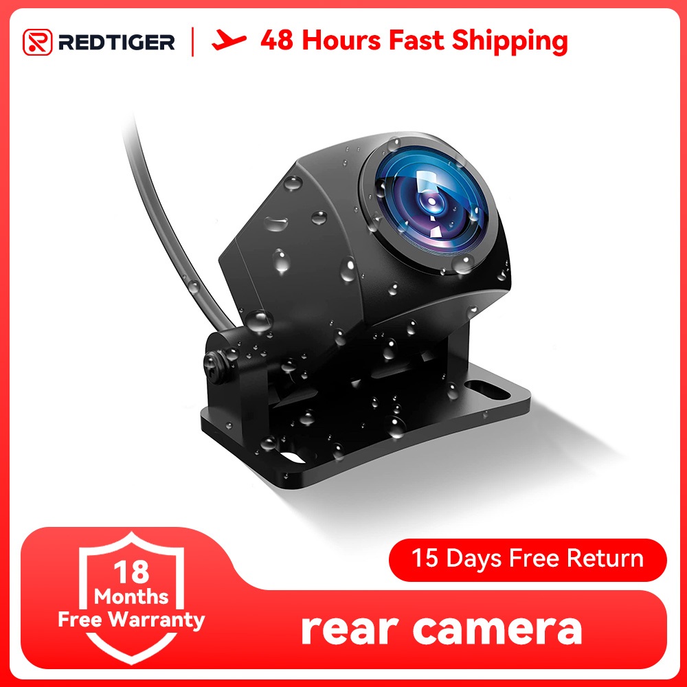 Redtiger กล้องหลังเดิมสําหรับ Dash Cam, เหมาะสําหรับ F7N, กล้องสํารองกันน้ํา 1080P พร้อมสายเคเบิล