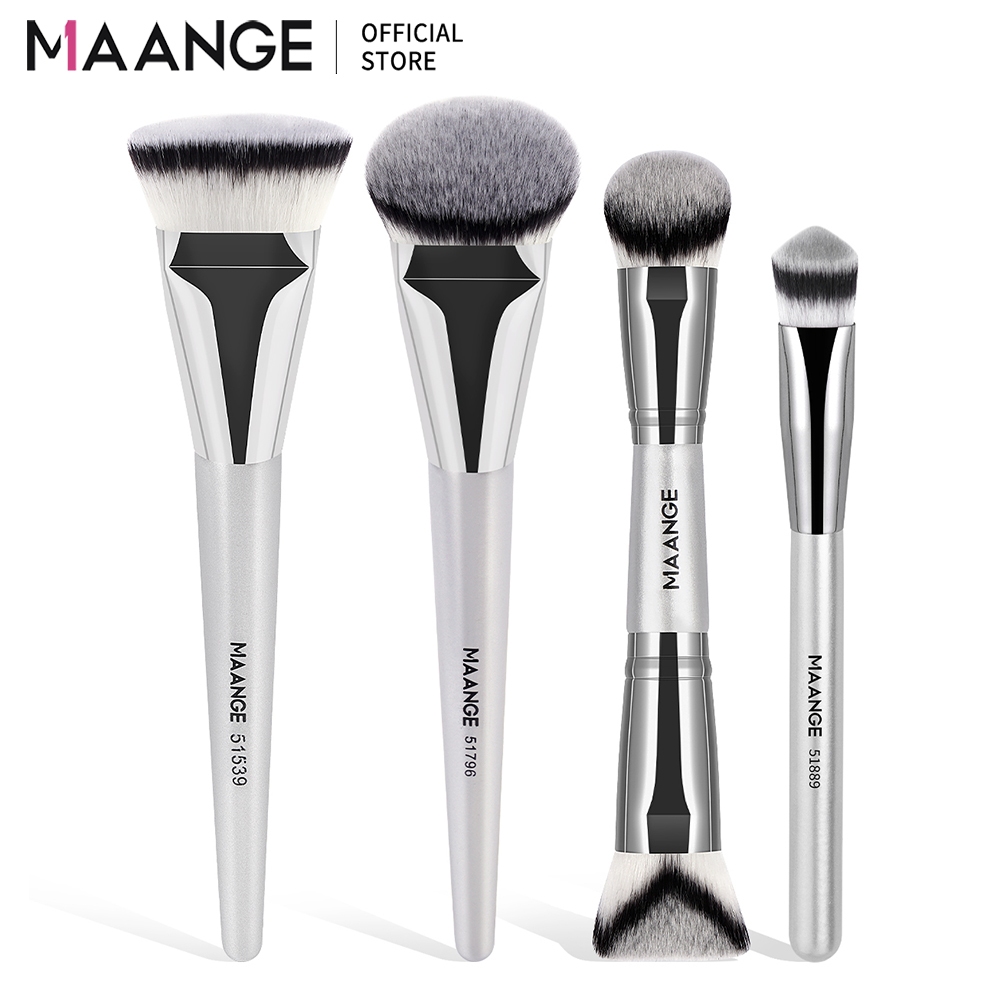 MAANGE ชุดแปรงแต่งหน้าอเนกประสงค์ 4ชิ้น แปรงปัดแก้ม แปรงรองพื้น แปรงปัดแป้ง คอนซิลเลอร์ Brush