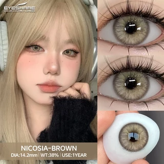 Eyeshare รุ่น NICOSIA สีไล่เฉดสีมีมิติสีฟ้าคอนแทคเลนส์ รายปี Dia14.2 ค่าสายตา 0.00 2ชิ้น 1คู่