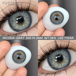 Eyeshare รุ่น NICOSIA สีไล่เฉดสีมีมิติสีฟ้าคอนแทคเลนส์ รายปี Dia14.2 ค่าสายตา 0.00 2ชิ้น 1คู่