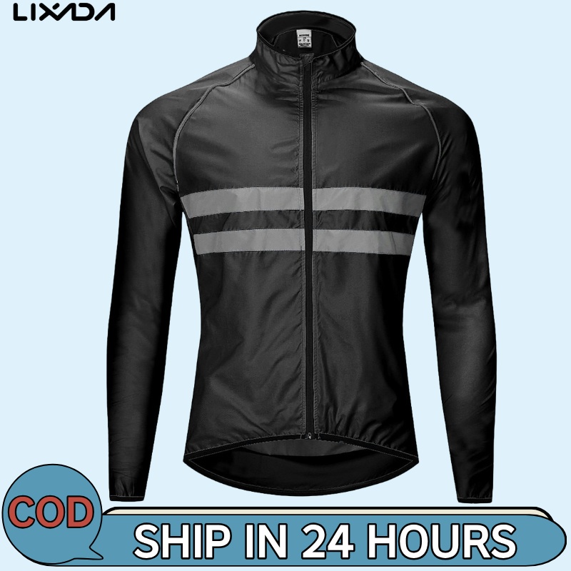 LIXADA [ลิซาดะ ห้างสรรพสินค้า] สะท้อนแสงแขนยาวเสื้อจักรยานเสื้อลมแจ็คเก็ตน้ําทน กันลม กีฬากลางแจ้งจักรยานรอบวิ่งแจ็