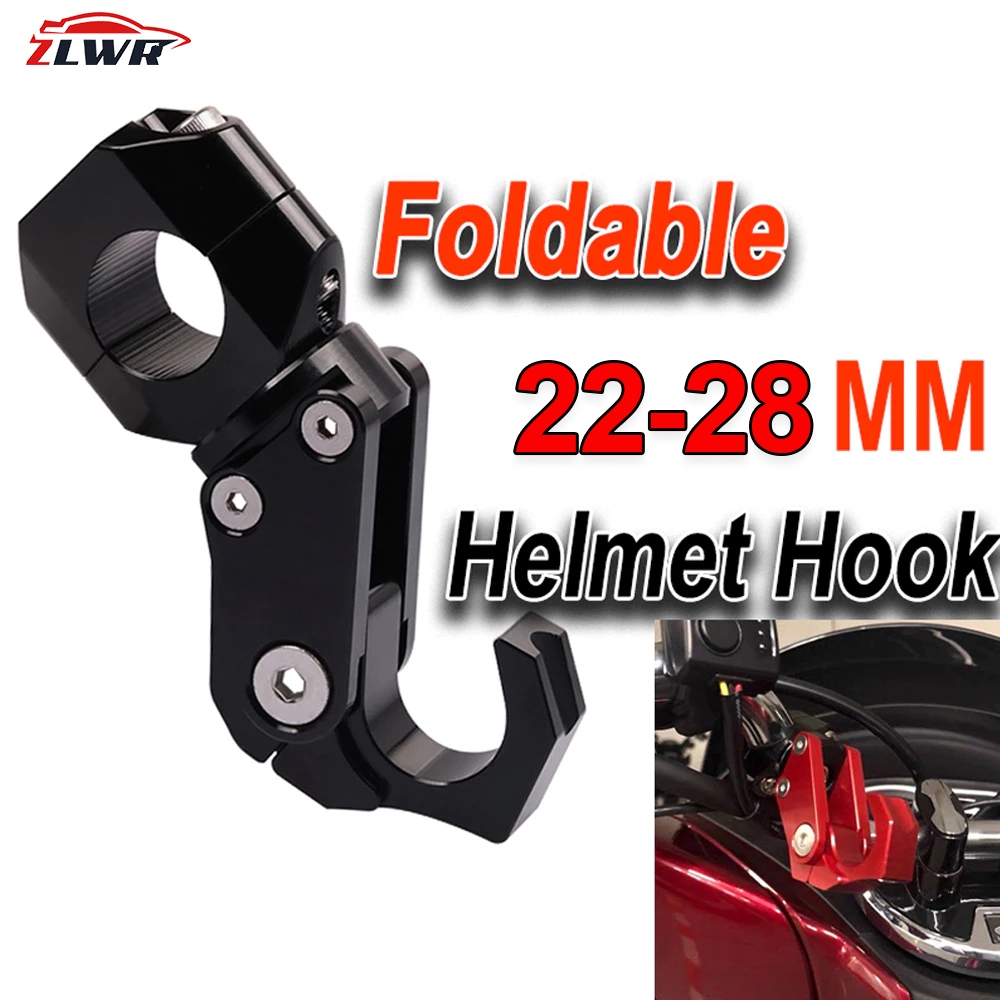 ZLWR หมวกกันน็อคแบบพับได้ hook เหมาะสำหรับ ADV 160 150 PCX 160 150 honda click 125i 22 มม. Nmax 155 universal รถจักรยานยนต์ hook อะไหล่