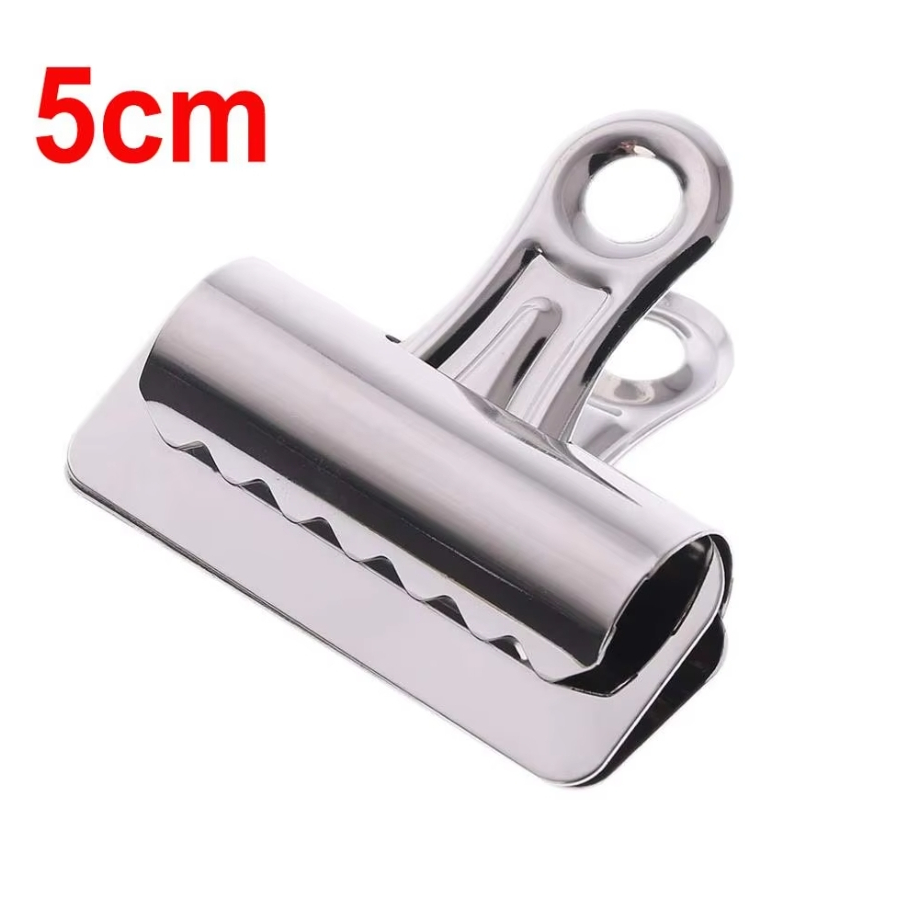แพ็ค 5 โลหะ Bulldog คลิปกระดาษตัวอักษรเอกสารตั๋วแฟ้ม Binder Grip คลิป Clamp Hold Notes กระดาษสําคัญ-5 ซม.