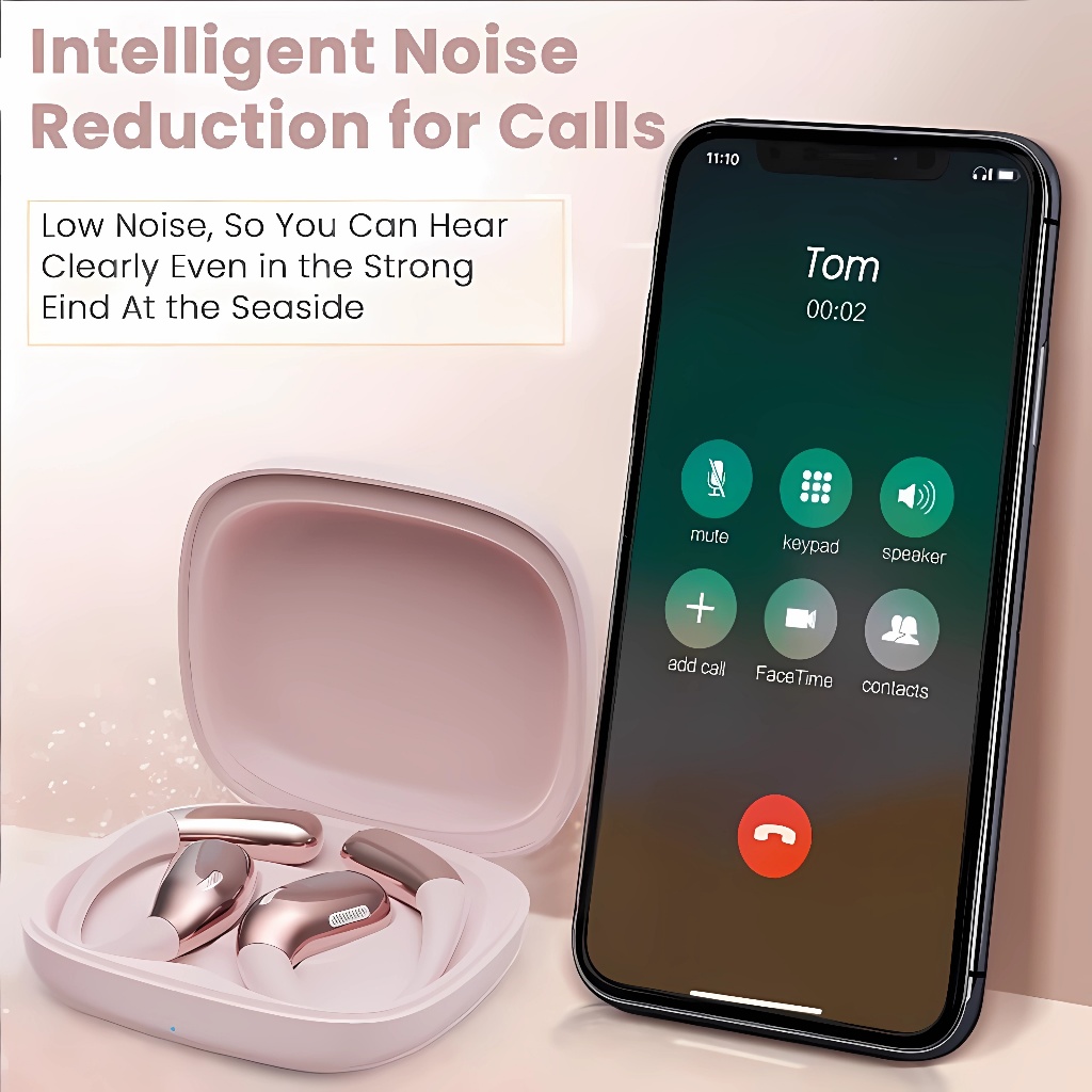 Miniso X28 หูฟังบูลทูธ OWS  Bluetooth 5.3 หูฟังไร้สาย HIFI IPX5  Wireless Earphones ฟังกันน้ำพร้อมไมโครโฟนสำหรับ IOS Android – ลดเสียงรบกวนเพลง HD ราคา ถูกที่สุด ดีลบีเคเค แกลเลอรีภาพที่ 4