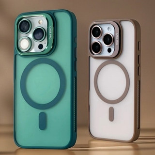 【Cooling/Matte acrylic hard case/Free lens Film/Metal Bracket/Desert】เคส compatible for iPhone 11 12 13 14 15 16 17 pro max case