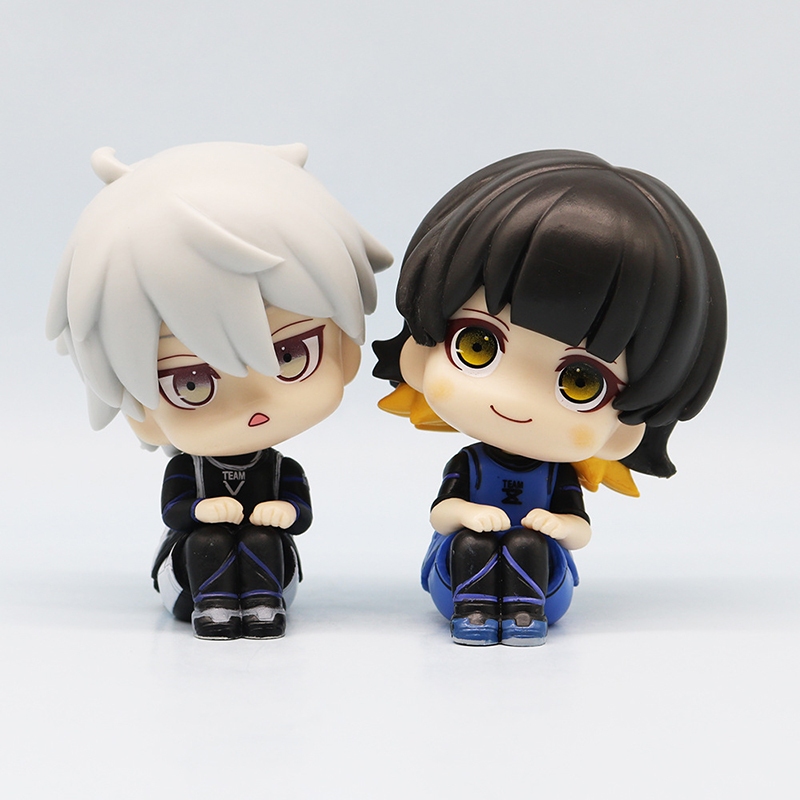 อะนิเมะ BLUE LOCK ตุ๊กตาหมุนได้ Sishiro Hyoma ตกแต่งรถ Pvc ตุ๊กตาโมเดล