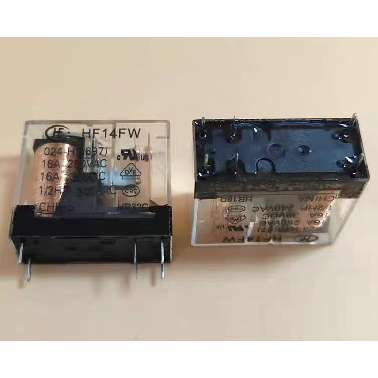 2 ชิ้นรีเลย์ HF14FW series 12V/24V 6PIN/8PIN 10A/16A (NC ปกติปิด) รีเลย์ DC แม่เหล็กไฟฟ้าในครัวเรือน