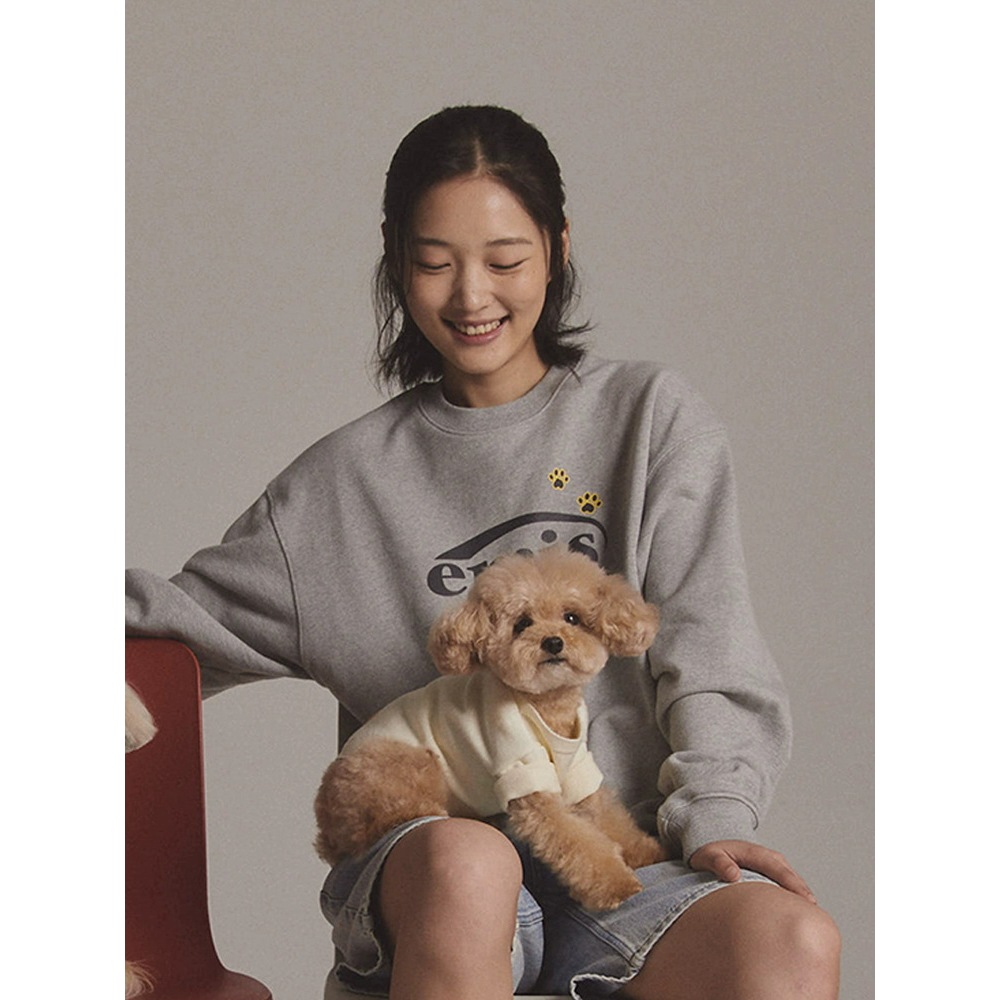 เสื้อสเวตเตอร์ Emis คอกลม หลวม สไตล์ใหม่ เสื้อสเวตเตอร์โอเวอร์ไซส์อเมริกัน สีเขียวมิ้นต์ ผู้ชายผู้หญ