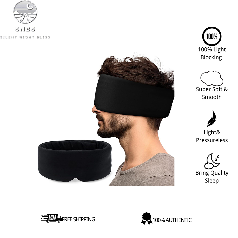 Blindfold for Complete Darkness Ergonomic Nose Fit Sleep Blindfold Sleep Masque Dual-Sided Complete Darkness สบาย Breathable All-Season Sleep Eye Cover สําหรับผู้หญิงผู้ชาย