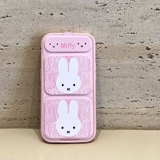 เคสโทรศัพท์ Apple iPhone 16 pro max 15 14 13 12 pro Niche Miffy Simple Original ขาตั้งพับหนังหนังหนังหนังเลนส์ป้องกันอินเทรนด์ Retro Flip Classic รวมทุกอย่างเคสการ์ดกันกระแทก