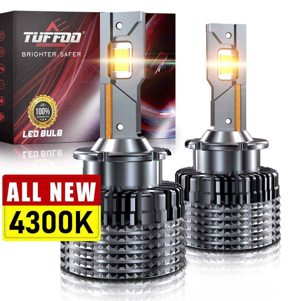 Tuffoo 2PCS ไฟหน้ารถ LED หลอดไฟ D2S / D2R / D4S /D4R Canbus ไม่มีข้อผิดพลาด - 4300k Warm White / Yellow White DC 12V