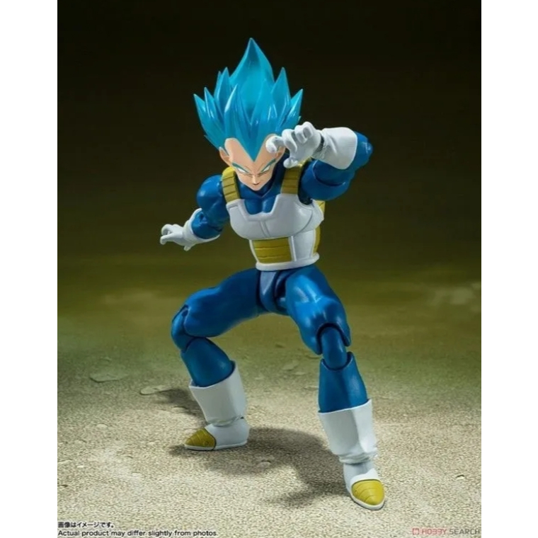 Bandai SHF Dragon Ball Super Blue Hair Vegeta Super Saiyan God ระบุความภาคภูมิใจของ Saiyan