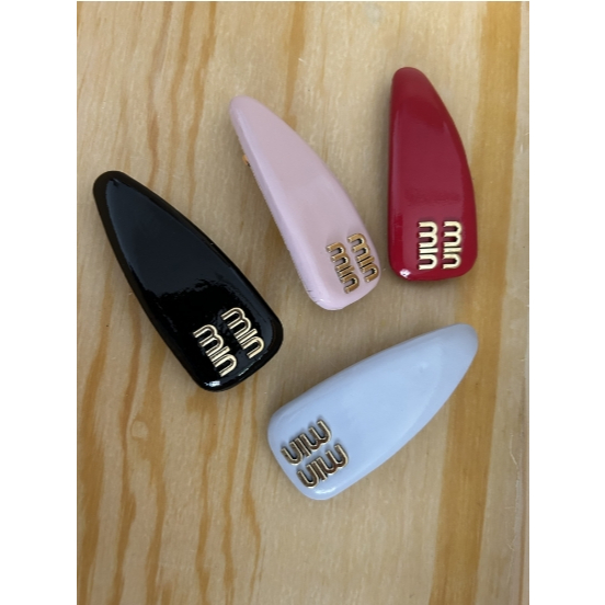 High-end mi Patent Leather Niche Candy Color Fashion Side Spring Hair Clip Bangs Headdress