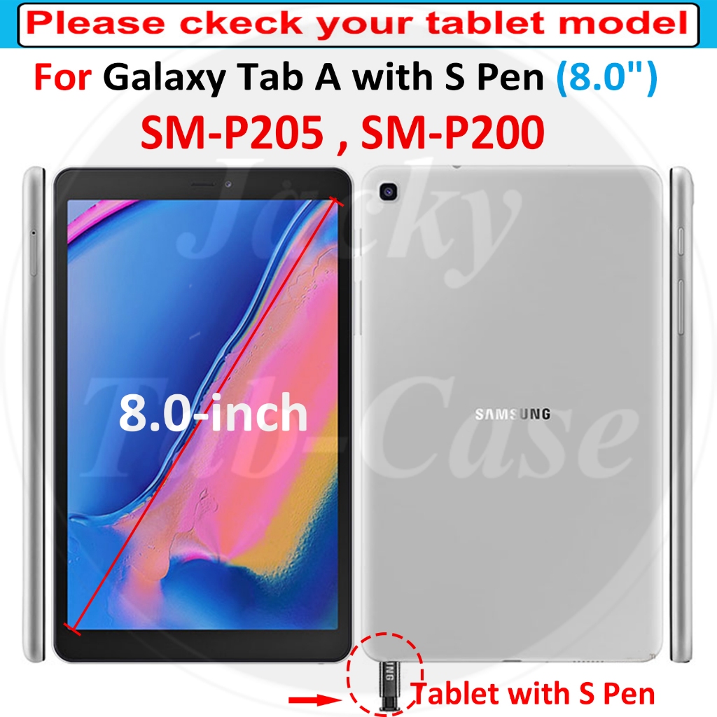 สําหรับ SAMSUNG Galaxy Tab A พร้อม S ปากกา SM-P205 SM-P200 8.0 นิ้วคุณภาพสูง PU หนังฝาครอบแฟชั่นน่ารักการ์ตูนกรณี ราคา ถูกที่สุด ดีลบีเคเค แกลเลอรีภาพที่ 2
