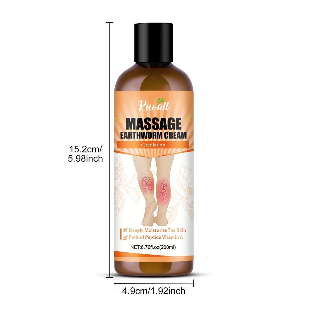 ครีมนวด Ruoall 6.76fl.oz. – โลชั่นบํารุงกลิ่นหอมและปราศจากน้ําหอมสําหรับนวดบําบัด– ด้วยสารสกัดอาร์นิคและโจโจ้บา – ไม่เปื้อน และปราศจากพาราเบน