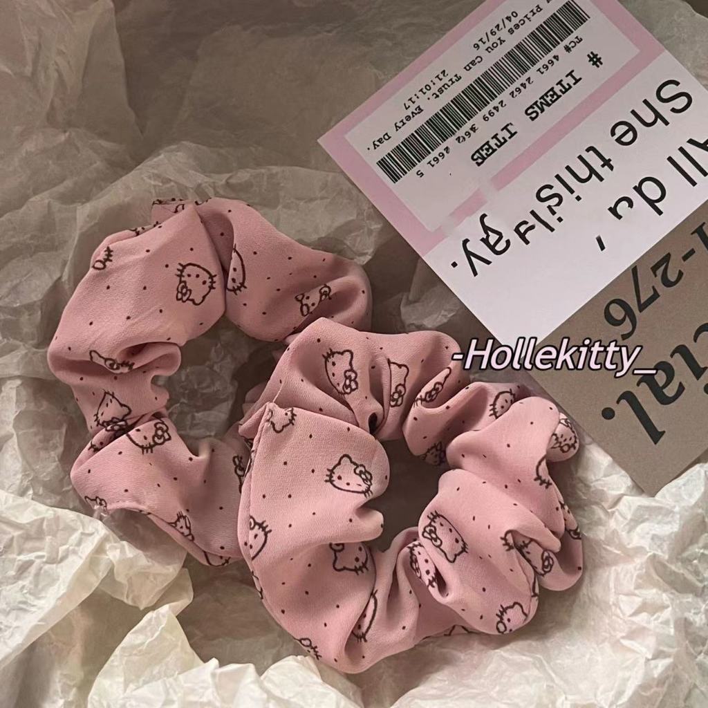 แฟชั่น เกาหลีสีชมพู HelloKitty เชือกผมหญิง ins ของขวัญวันเกิดนักเรียนน่ารัก