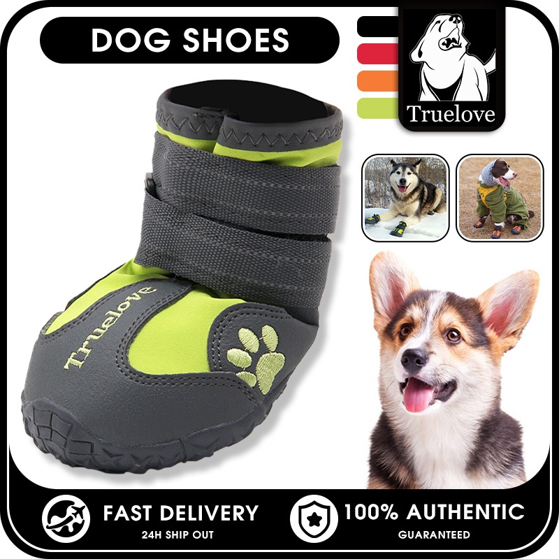 TRUELOVE 4PCS Dog Shoes Reflective Pet Dog Boots Comfort Anti-slip For Small Large Dogs Outdoor Walking Paw Protectors