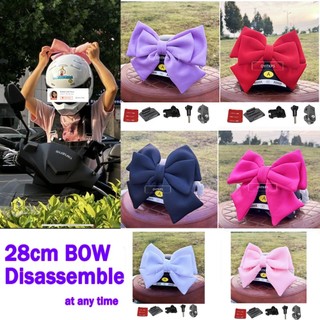 28cm Female helmet bow decoration motorcycle helmet detachable DIY accessory Festival dress up