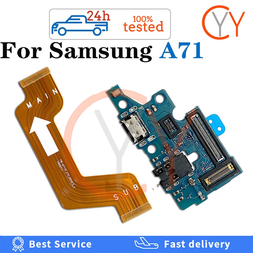 สําหรับ Samsung Galaxy A71 A715F USB ชาร์จพอร์ต Dock Board Charger Connector เมนบอร์ดหลัก Flex Ribbon
