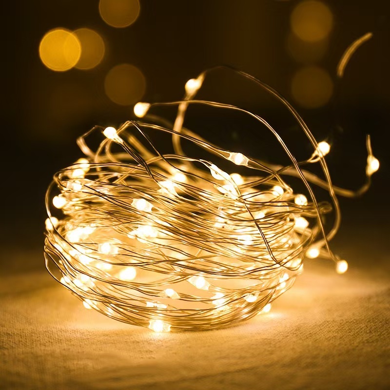 String Light LED 3 โหมดตกแต่งแสง String Fairy Light ของขวัญตกแต่งสําหรับต้นไม้ดอกไม้คริสต์มาสงานแต่งงาน Patio ปีใหม่