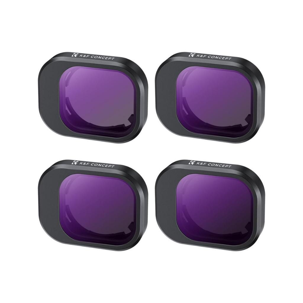 K&f Concept ND Filters Kit เข้ากันได้กับ DJI Mini 4 Pro 4 Pack (ND8+ND16+ND32+ND64) Multi-Coated Optical Glass Filter Drone อุปกรณ์เสริมกล้อง