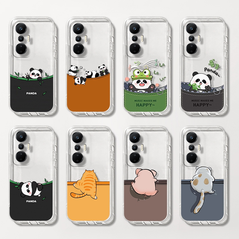 สําหรับ Infinix Hot 30 30i 20 20s 20i 12 12i Play X665 X665E X669C X6817 X6825 X6826B X6827 X6831 X6835 panda Simple Clear เคสซิลิโคนใสนุ่ม
