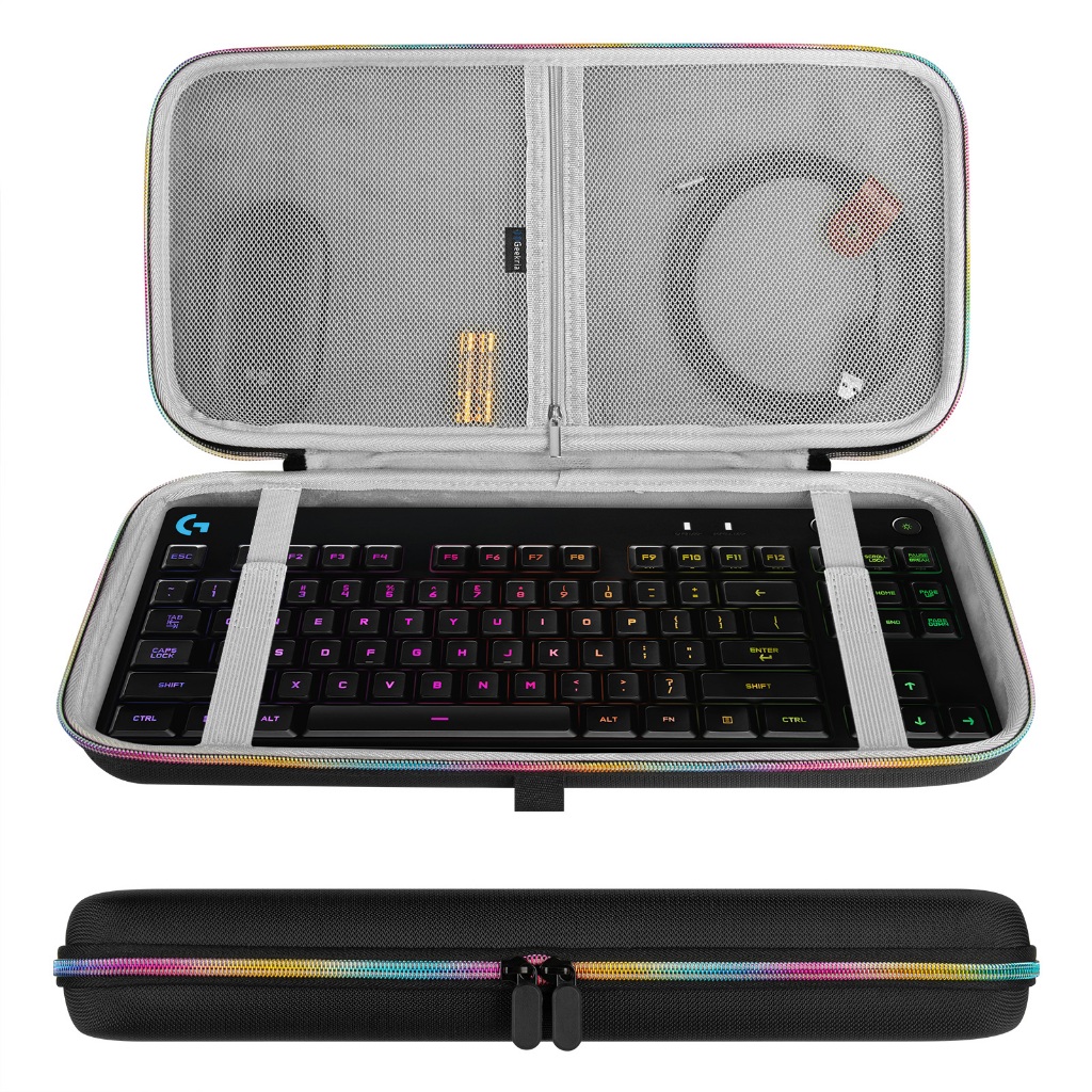 Geekria TKL เคสคีย์บอร์ดสําหรับคีย์บอร์ดไร้สาย 87 คีย์, กระเป๋าเก็บคีย์บอร์ดเข้ากันได้กับ G Pro TKL,