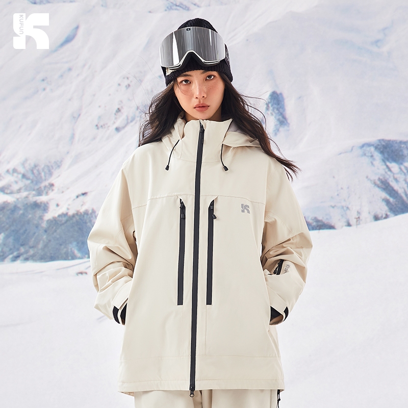 คูฟุน แจ็คเก็ตสกีสําหรับผู้หญิงและผู้ชายใหม่แจ็คเก็ตหิมะฤดูหนาว, บอร์ดเดี่ยวและแจ็คเก็ตอุปกรณ์บอร์ดคู่, กันน้ําด้านบน