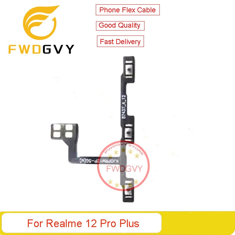 สําหรับ Realme 12 Pro Plus Power Volume Flex Cable ON OFF ด้านข้างปุ่มสวิทช์ Flex Cable