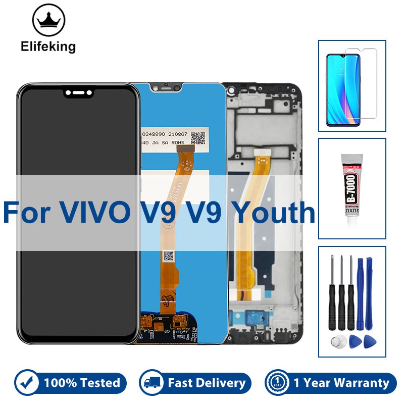 6.3 "LCD สําหรับ Vivo V9 V9 เยาวชน Y85 1726 1727 1723 จอแสดงผล LCD Touch Screen Digitizer Assembly เ