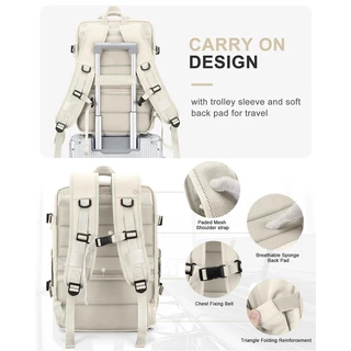กระเป๋าเป้เดินทางสําหรับผู้ชาย กระเป๋าเดินทางธุรกิจกันน้ํา unisex 35L 45L