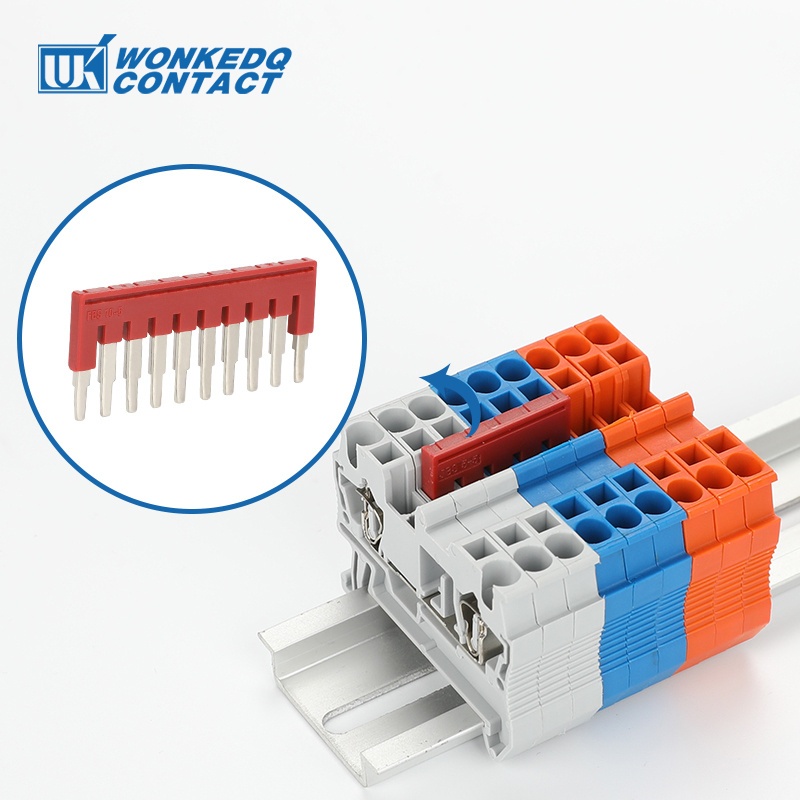 Jumper FBS 10-4 เสียบ BridgeFor ST 1.5 DIN Rail Terminal Block L41/H22.6/W3.4 mm FBS10-4