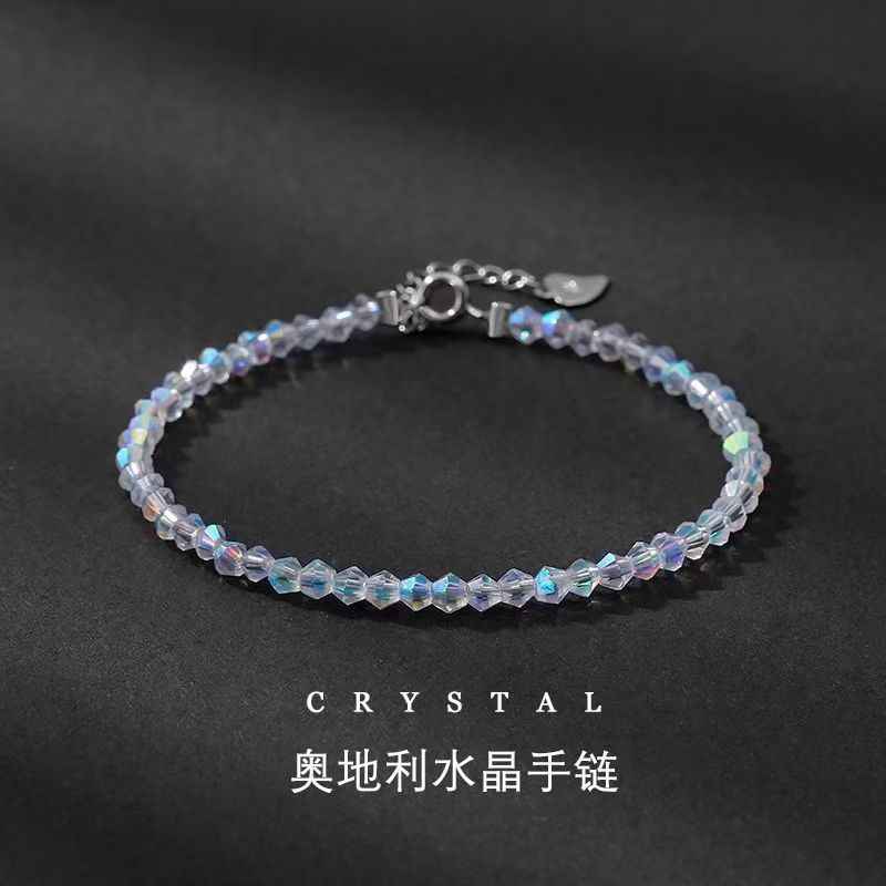 สร้อยข้อมือคริสตัลละเอียดพิเศษกระพริบสุด สร้อยข้อมือระดับไฮเอนด์ สร้อยข้อมือซ้อนแฟชั่น สร้อยข้อมือดีไซน์เฉพาะ