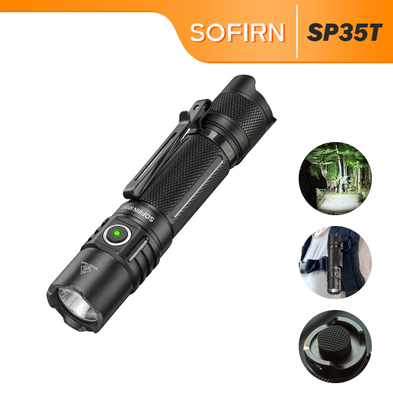 Sofirn SP35T ไฟฉาย LED 3800 Lumen พร้อมพอร์ตชาร์จ USBC ใช้แบตเตอรี่ 21700 ก้อน