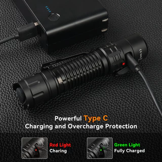 Wurkkos TD02 ไฟฉาย LED สว่างมาก แบบชาร์จไฟได้ พร้อมสวิตช์ชาร์จ C-Type สําหรับกิจกรรมกลางแจ้ง และในร่ม