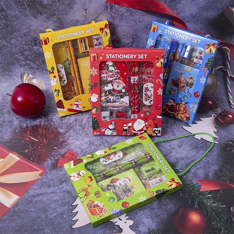 & 2024 Christmas Gift & Cute Christmas ชุดเครื่องเขียน กบเหลาดินสอ เครื่องเขียน ของขวัญโรงเรียน ใหม่
